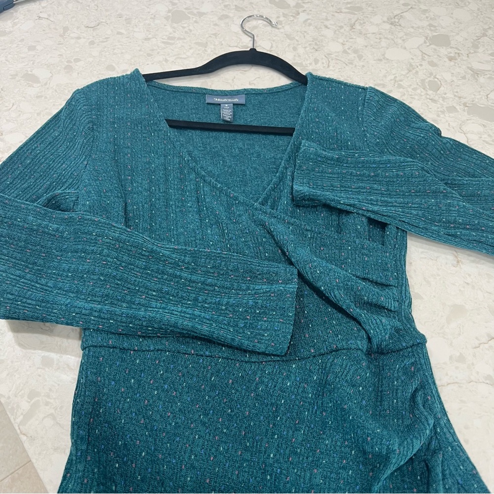ModCloth Faux Wrap ruched dress
